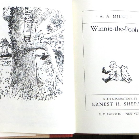 2 Childrens Books Winnie The Pooh And The House On Pooh Corner Hardcover Vintage - Picture 5 of 13